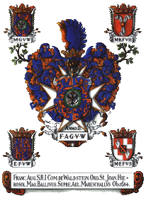 Erb Františka Augustina hraběte z Valdštejna